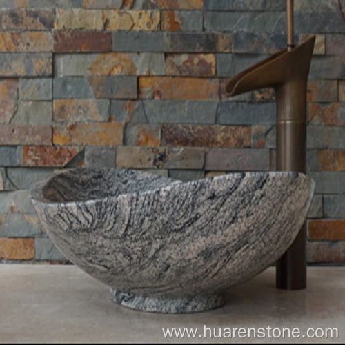 Juparana multicolor grey granite sink